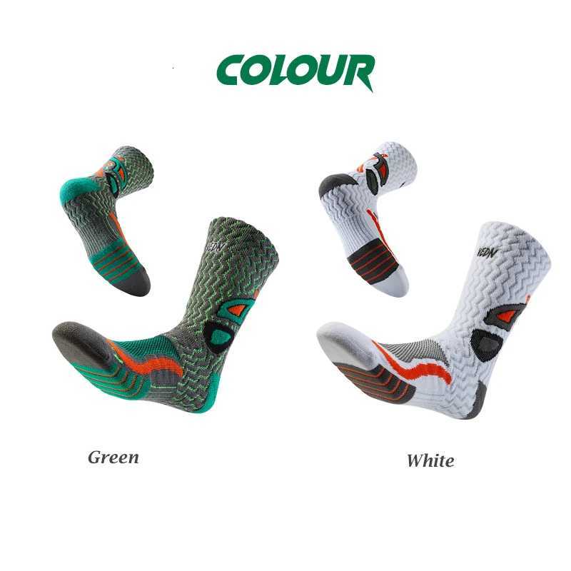 Towel Bottom Sport Socks for Men 912 Breathable Non Slip High Cut Basketball Socks Moisture Absorption Socks Y251024