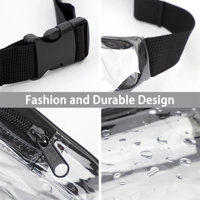 TINYAT Clear Womens bags Transparent Chest pack Fanny packs for women Waterproof Running Music Festival Sports Travel 251023