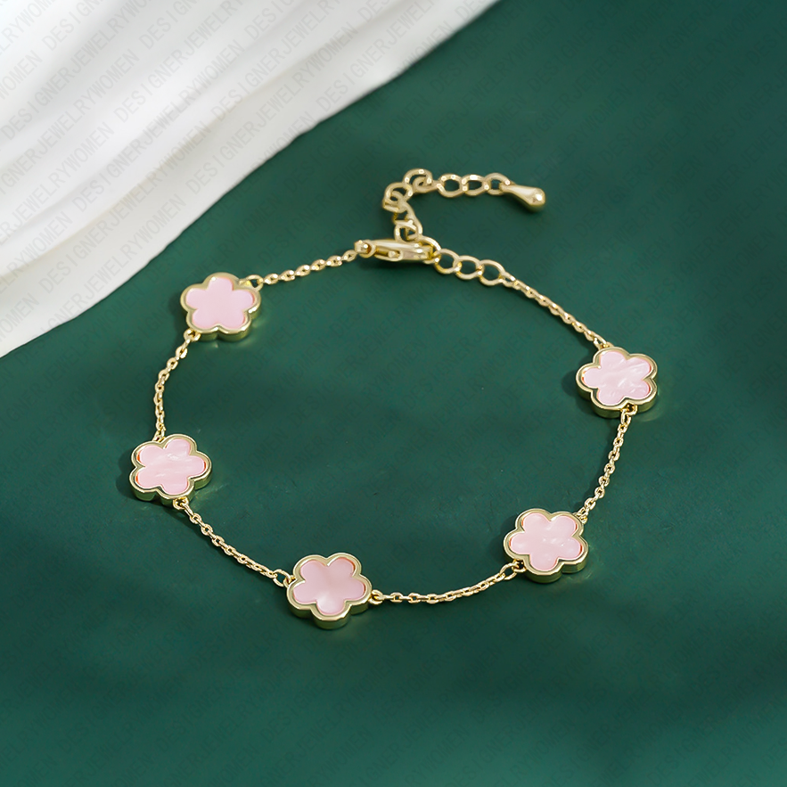 Designer Bracelet Bracelet for Women Five Petal Flower Bracelets Petal Bangle Gold Bangles Luxury Jewlery Designer for Women Elegant Timeless Fashion 