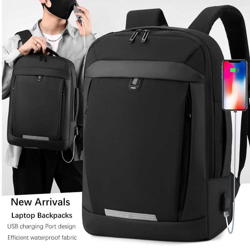 17 Inch Business Laptop Backpack Waterproof Notebook For Men School Book Bag Expandable Multifunction USB Charging Man Backpacks W251025