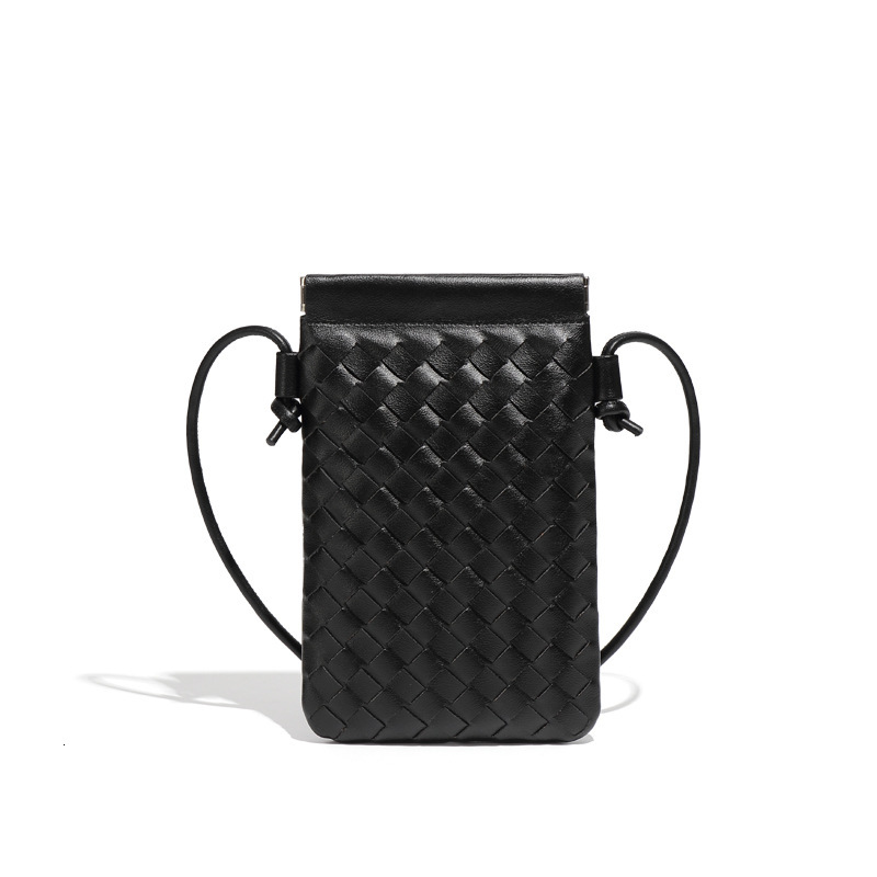 Luxury Brand Designer Bag Spring Summer New Phone Bag Simple Fashion Versatile Shoulder Crossbody Bag Vertical Trendy Textured Handwoven Women's 