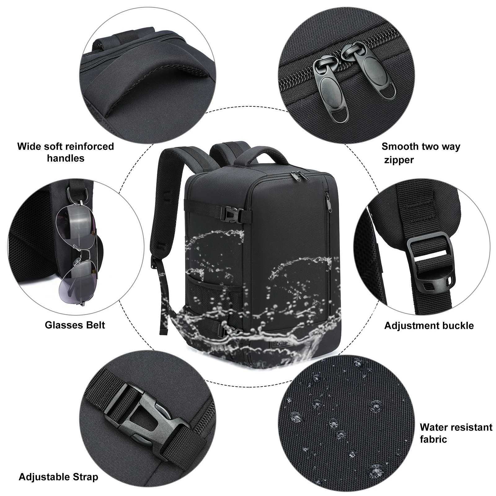 travel backpacks 40x20x25 ryanair Hand luggage with laptop compartment portable luggage students business people school cabinbag W251025