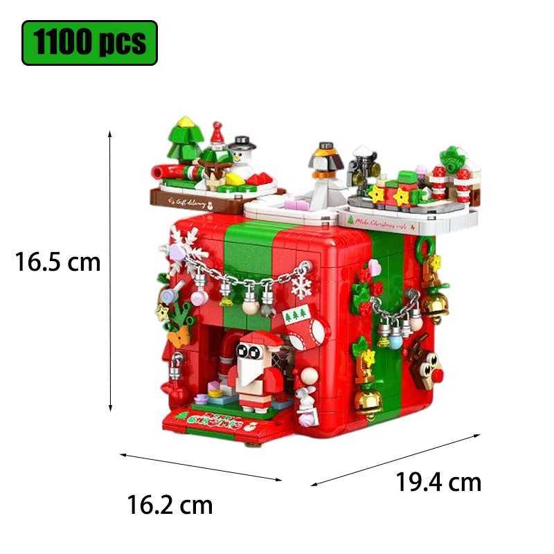 Christmas Building Blocks Set1000 PCS Holiday Gift Box Santa Claus Model Construction ToysCreative Christmas DIY Toy for 14y C251023