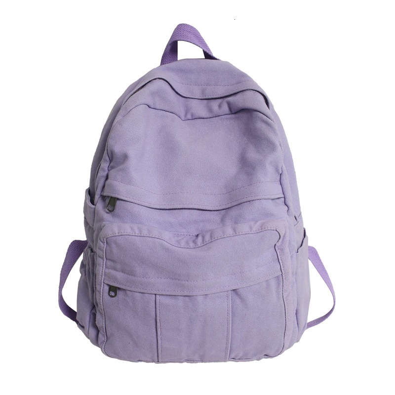 New high school retro designer backpack, retro washed canvas unisex backpack, old-fashioned student backpack