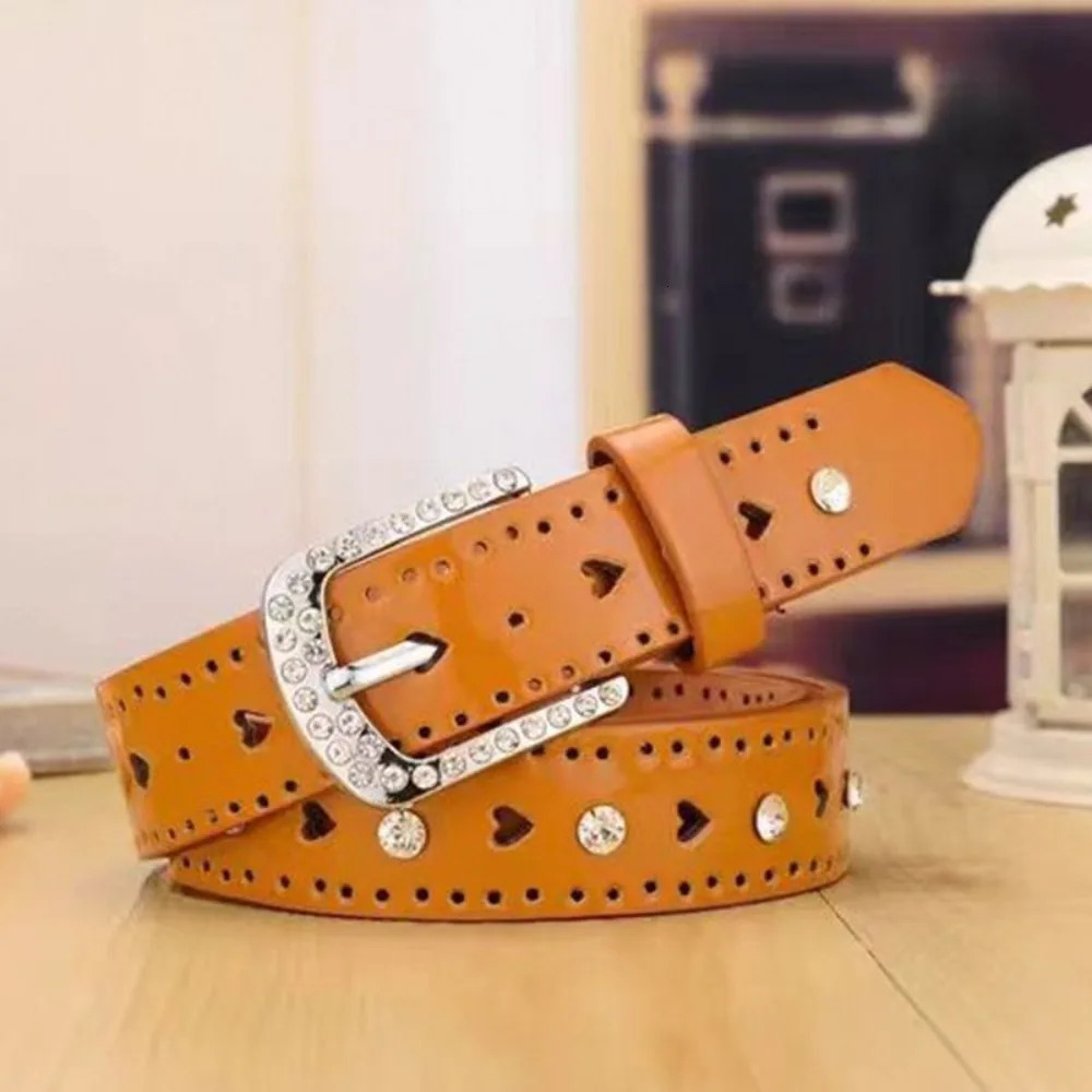 Korean Style Womens Rhinestone Belt Vintage Hollow Out Fashionable Waistband for JeansDresses Y2K Punk Inspired 251024