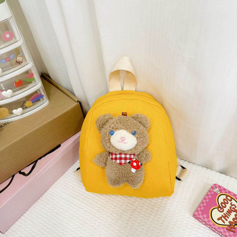 New hot selling cartoon cute little brown bear backpack for boys and girls traveling super cute backpack mini baby backpack