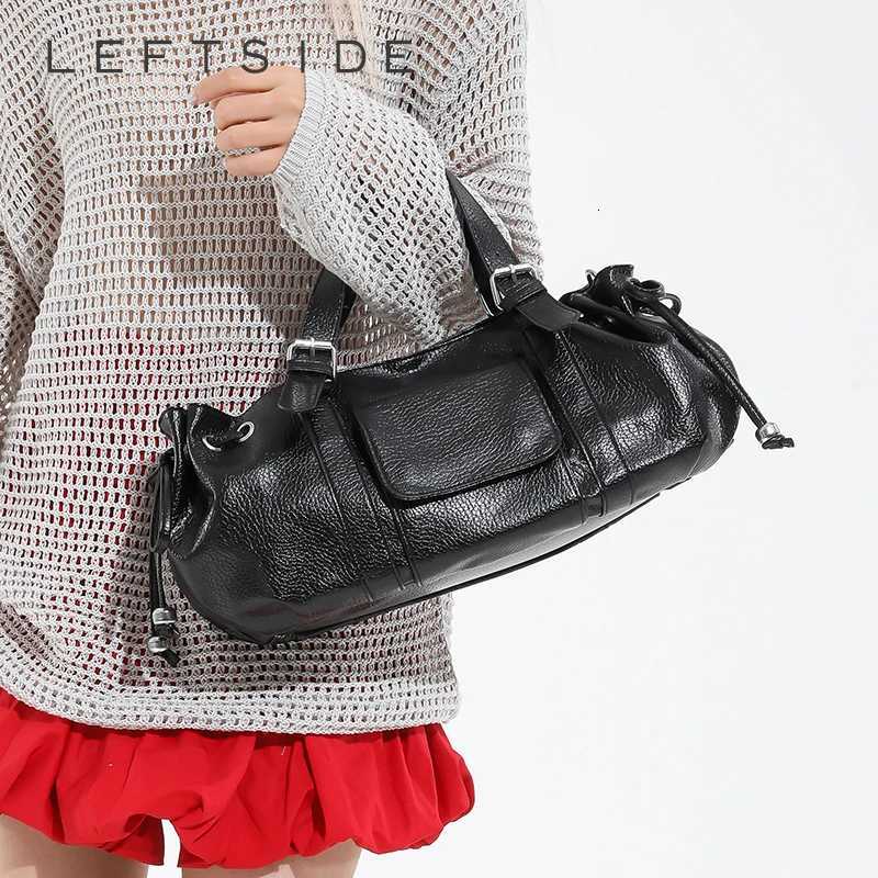 LEFTSIDE Design PU Leather Pillow Bags for Women 2025 New Korean Fashion Simple Trend Female Shoulder Crossbody Bag Handbags Z251024