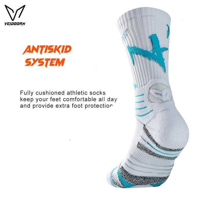 Veidoorn 2025 Performance Athletic Socks Thick Ankle Padding NonSlip Bottom Enhanced Comfort for Intense Workouts Sport Socks Y251024