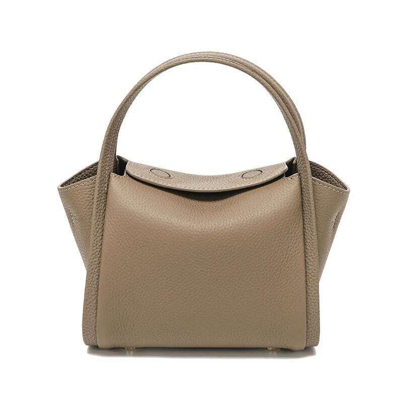 Genuine Leather Women's Small Work Handbag Girls Summer Phone Elegant Shoulder Bag Cowhide Famous Brand Composite Crossbody Bags 1025
