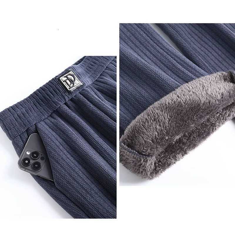 Winter Women Classic High Waist Thermal Plush Pants Girls Straight Leg Fleece Trousers Lady Snow Warm Casual Daily PantsT251025