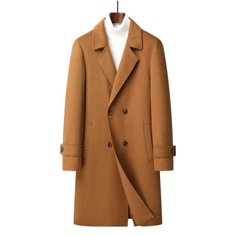 New Winter Men Doublebreasted Overcoats Business Casual Woolen Coats Quality Thicker Warm Cashmere Trench Coats Long Jackets 3XT251025