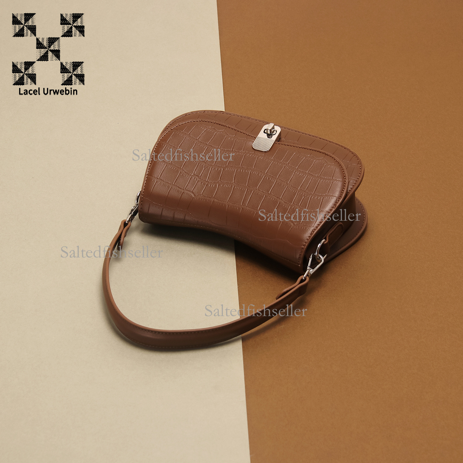 Lacel Urwebin Designer New Women's Single Shoulder Underarm Bag Luxury Fashion Versatile High End Crossbody Bag Metal Buckle Flip Commuter Busine