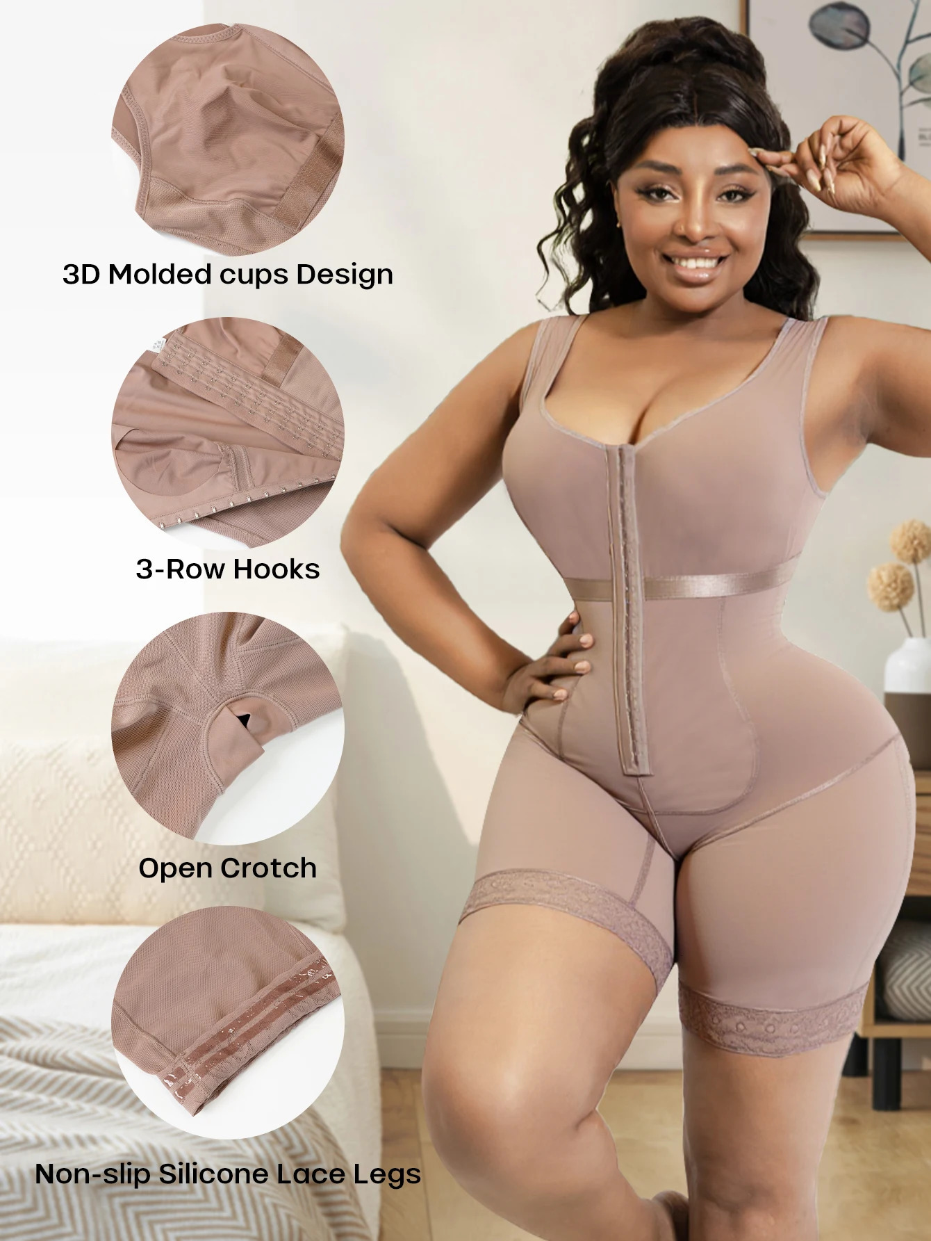 Women Full Body Lipo Postop Recovery Shapewear Bodysuit Thigh And Arm Trainer Butt Lifter Tummy Control Body Shaper With Bra 251022