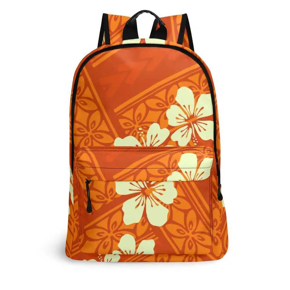 Flower Customization Travel Polynesian Hiking MenS Backpack Twill Leather Backpack Computer Bag Travel MenS Bag Design Samoan W251025