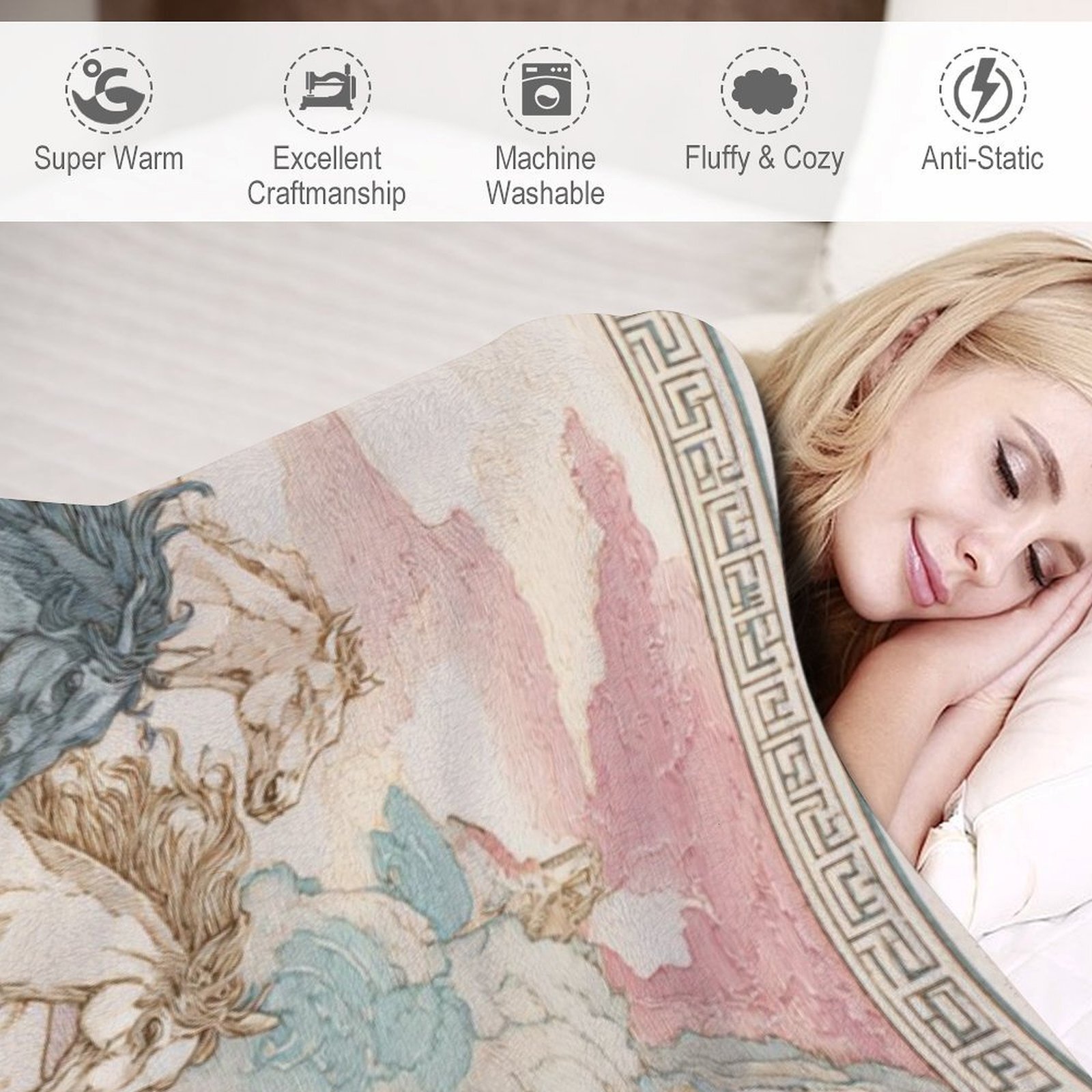H Designer Horse blanket blanket throw cashmere vibration blanket copert Home Travel Throw Summer Air Conditioner Beach home bedding blankets throws H