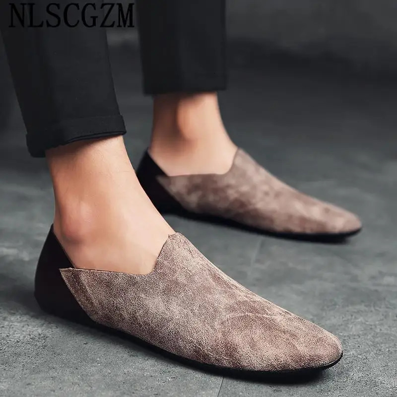 Italian Mens Loafers Shoes Leather Casual Shoes for Man Slip on Shoes Men Sepatu Pria Calzado 251023