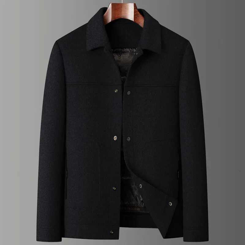 2024 Winter New Mens Woolen Coat Detachable Goose Down Inner Tank Thickened Warm Wool Casual CoatT251025