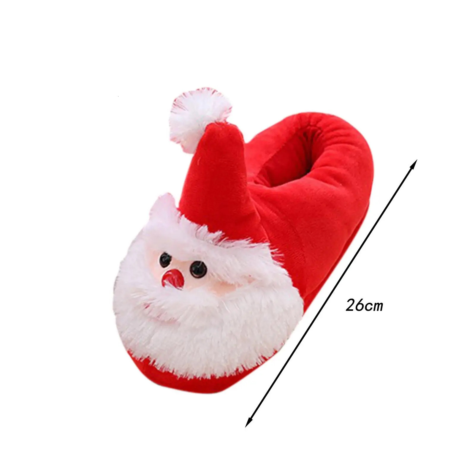 Christmas Slippers Warm Slippers Novelty Warm Xmas Household Slides Shoes Plush Slippers Santa Claus Slippers for Apartment251020