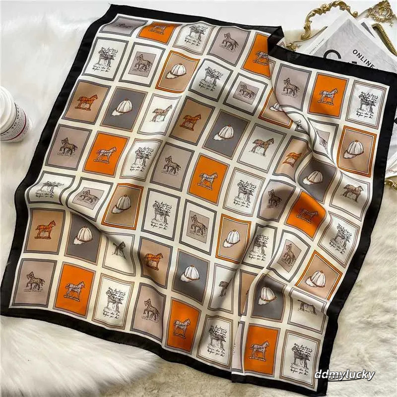 Silk Feel Square Scarf For Women - Versatile Headscarf, Neck Scarf, Hair Wrap, And Fashion Bandana Ddmylucky