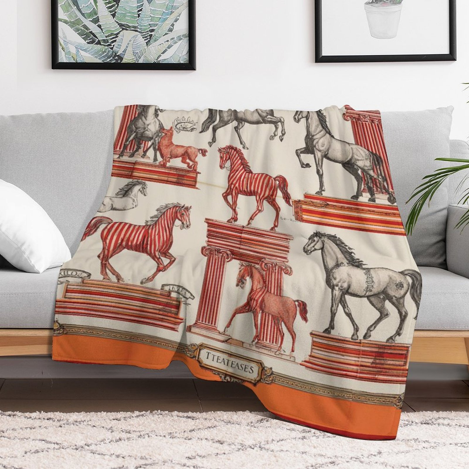 H Designer Horse blanket blanket throw cashmere vibration blanket copert Home Travel Throw Summer Air Conditioner Beach home bedding blankets throws H