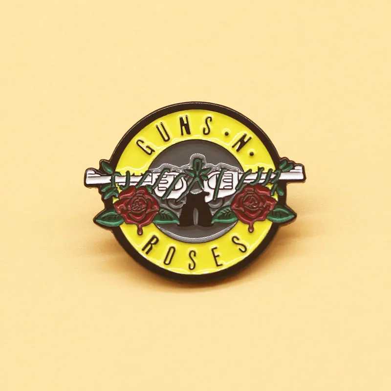 Guns N Roses English Letter Brooch Rock Band Guns N Roses Music Jewelry Badge Trendy Versatile Clothing Bag Brooch J251115