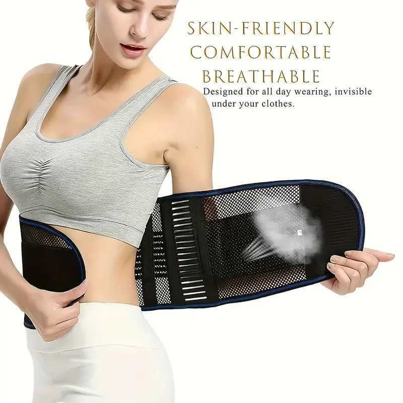 Lumbar Support Belt Compression Waist Support Belt Breathable Mesh Lower Back Brace Adjustable Elastic Pain Relief Spine Support Y251025