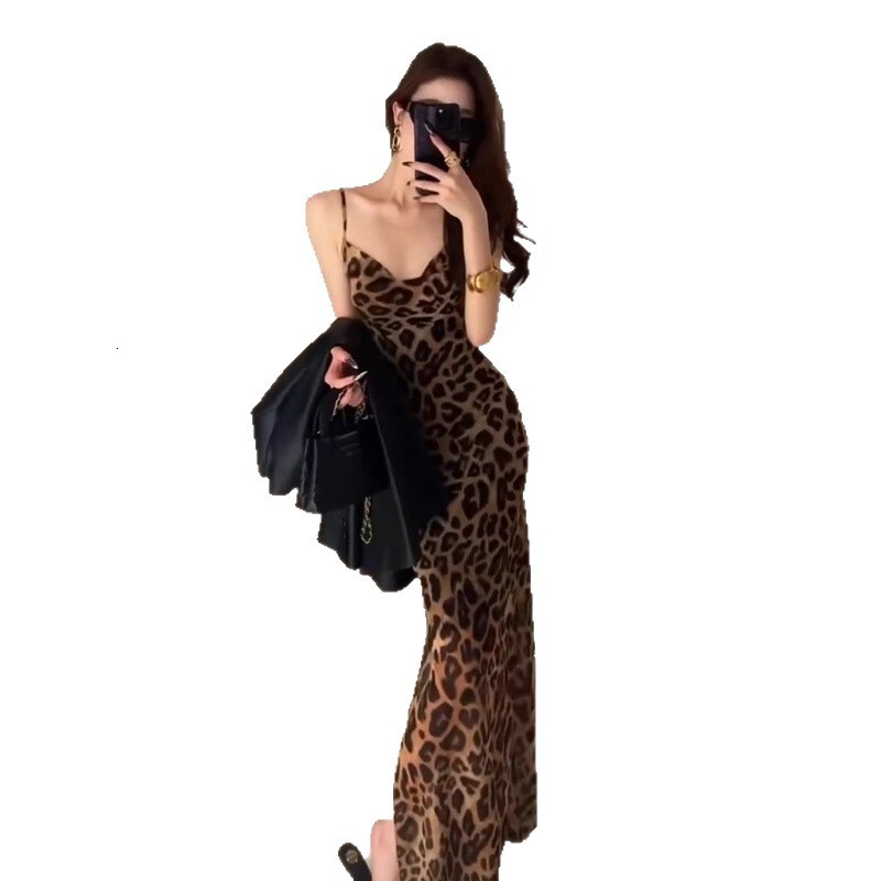 Autumn 2025 Elegant sisters Suit Design Black Casual Jacket High end Leopard Tank Top Dress Women's Fashion