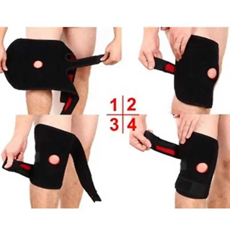 Knee Brace with Side Stabilizers Breathable Adjustable Knee Support Suitable for Sport Training and Knee Pain Y251024
