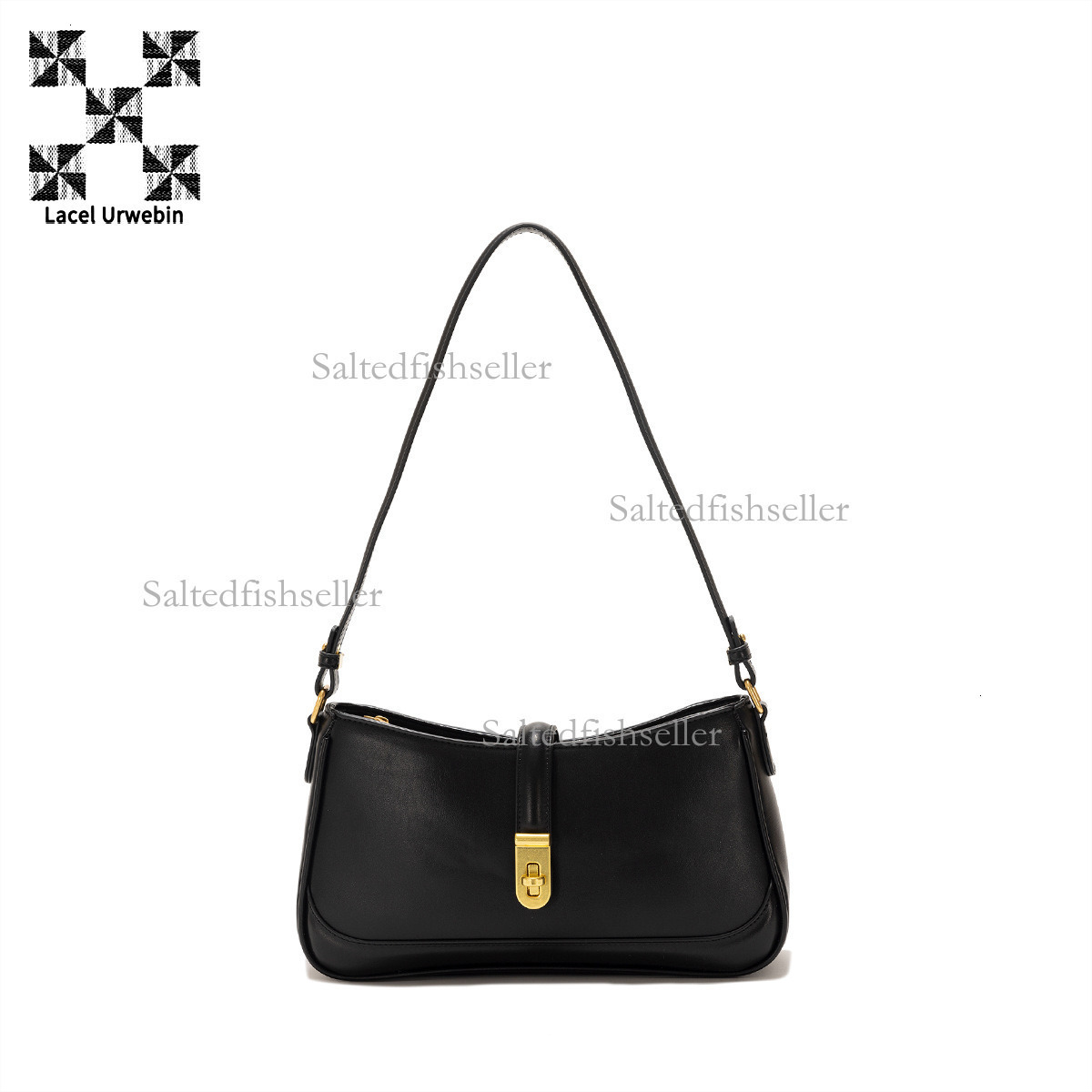 Lacel Urwebin Designer Spring And Summer New Women's Handbag Niche High-end Belt Metal Buckle Retro Single Shoulder Armpit Bag Fashion Versatile 