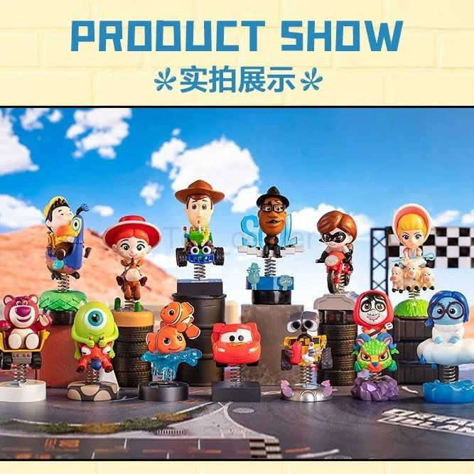 Disney POPMART Bubble Mart Pixar Shake Series Car Blind Box New Woody Strawberry Bear H251025