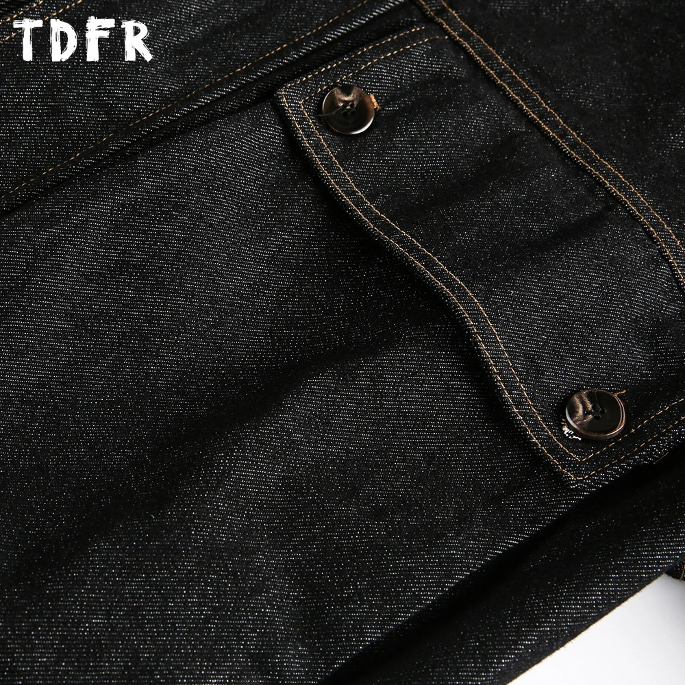 Big Pocket Denim Cargo Jacket Mens Autumn Retro Casual Spliced Lapel Loose Long Sleeve Outerwear Man 251017