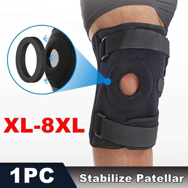 PlusSize Sports Knee Brace with Adjustable Strap Silicone Spring Knee Support Patella Protection Knee Pad for Running Hiking Y251024