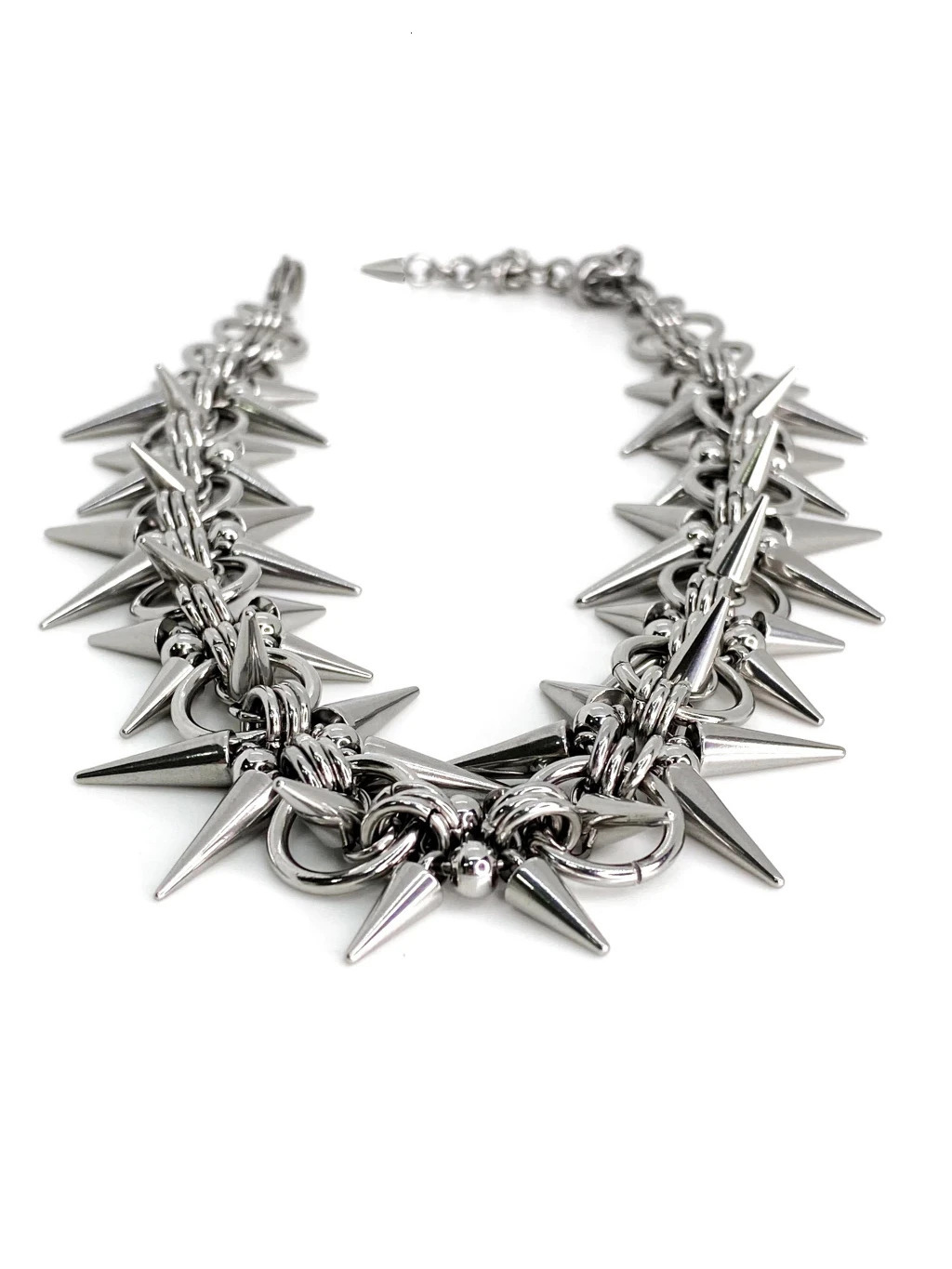 Punk Grunge Rock Rivet Chain Earrings Cool Fashion Handmade Geometric Necklace Goth Charm Jewelry Hip Hop Accessories 251023