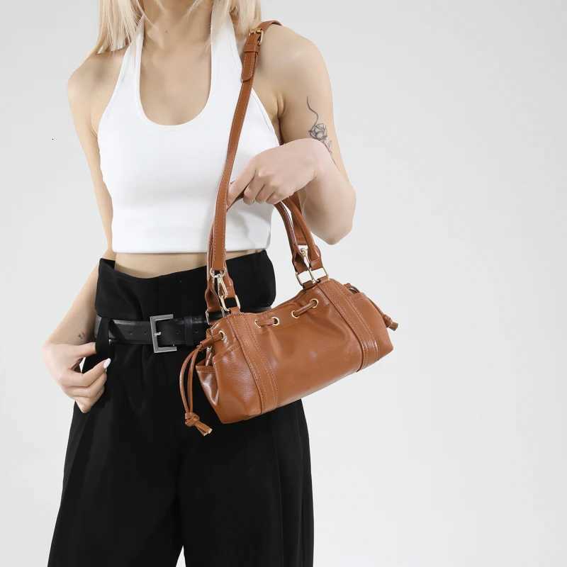 LEFTSIDE PU Leather Small Bucket Crossbody Bags Lady Shoulder Bag for Women 2025 New Fashion Short Handle Handbags and Purses Z251024