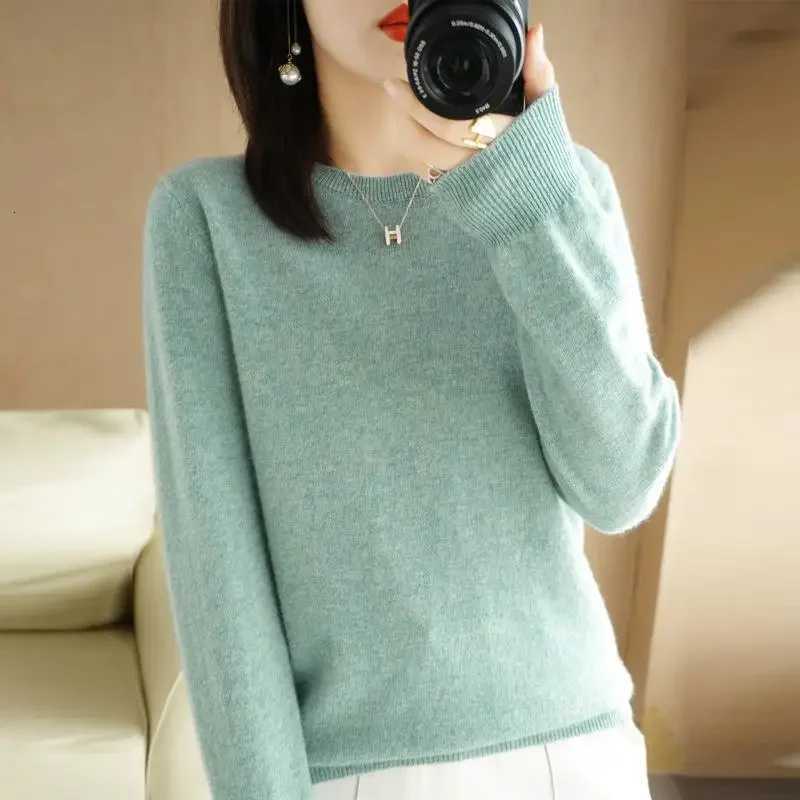 2025 Women Sweater Spring Autumn Long Sleeve Oneck Pullovers Warm Bottoming Shirts Korean Fashion Sweater Knitwear Soft JumpersT251025