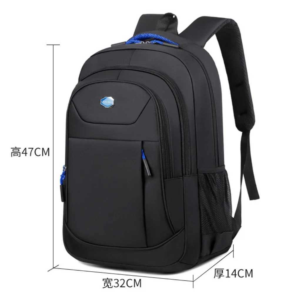 Classic Mens Business Backpack Largecapacity Student School Bag Oxford Waterproof Casual Travel Lightweight Laptop Backpack W251025