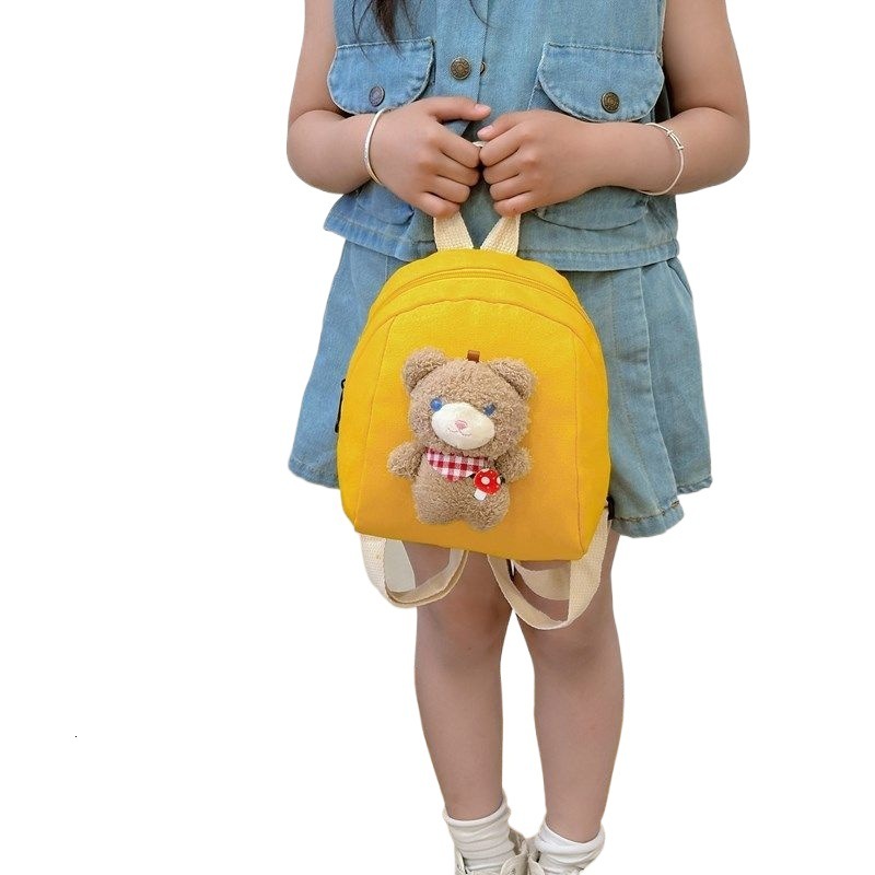New hot selling cartoon cute little brown bear backpack for boys and girls traveling super cute backpack mini baby backpack