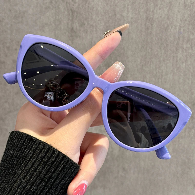 Cute and stylish childrens cat eye sunglasses UV resistant durable and cool sunglasses suitable for children aged 213 251023