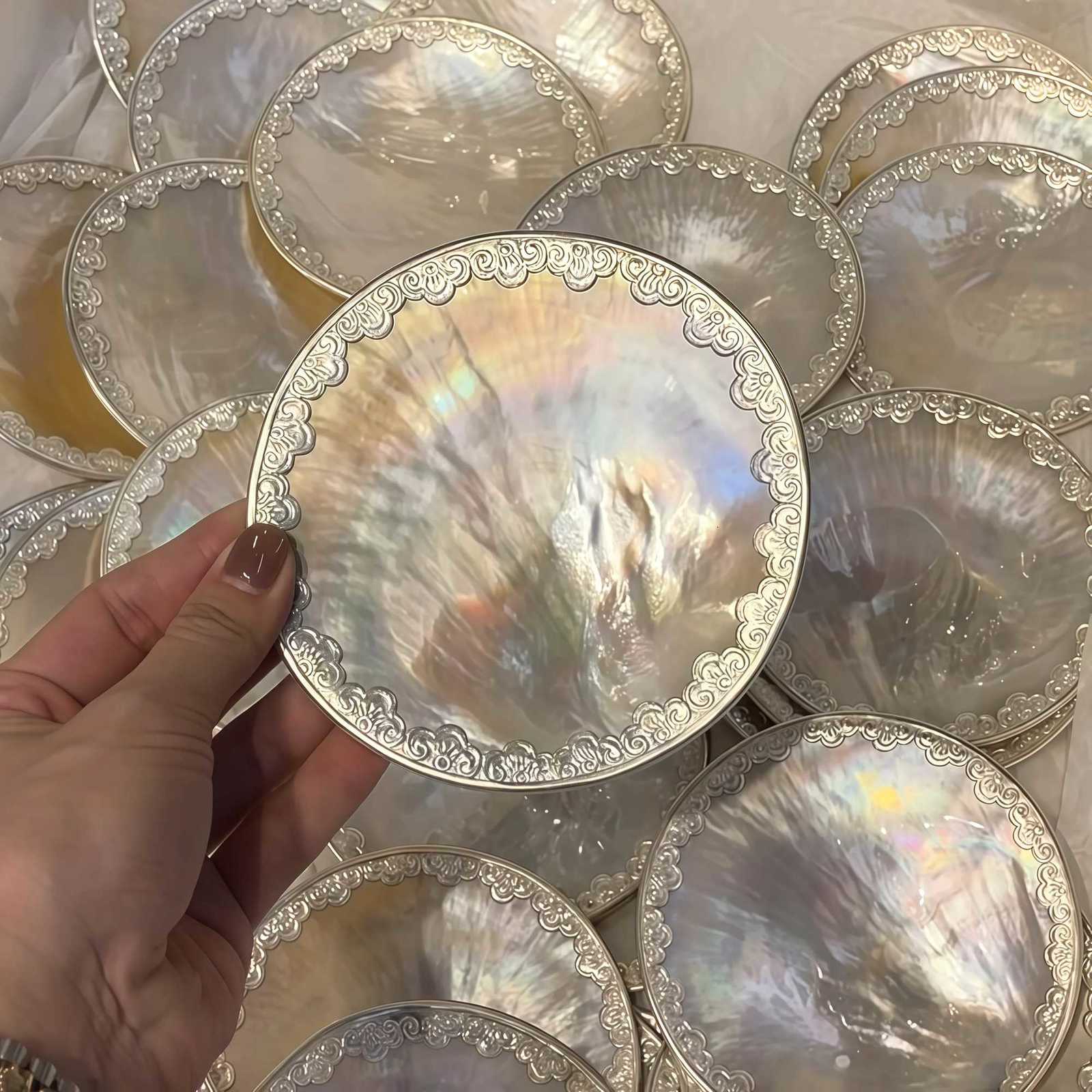 Exquisite Natural Shell Plate w Conch Condiment Dish Handmade Craft Gift Unique Friend Present Decorative Tableware Y251025