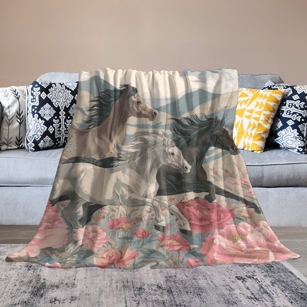 H Designer Horse blanket blanket throw cashmere vibration blanket copert Home Travel Throw Summer Air Conditioner Beach home bedding blankets throws H