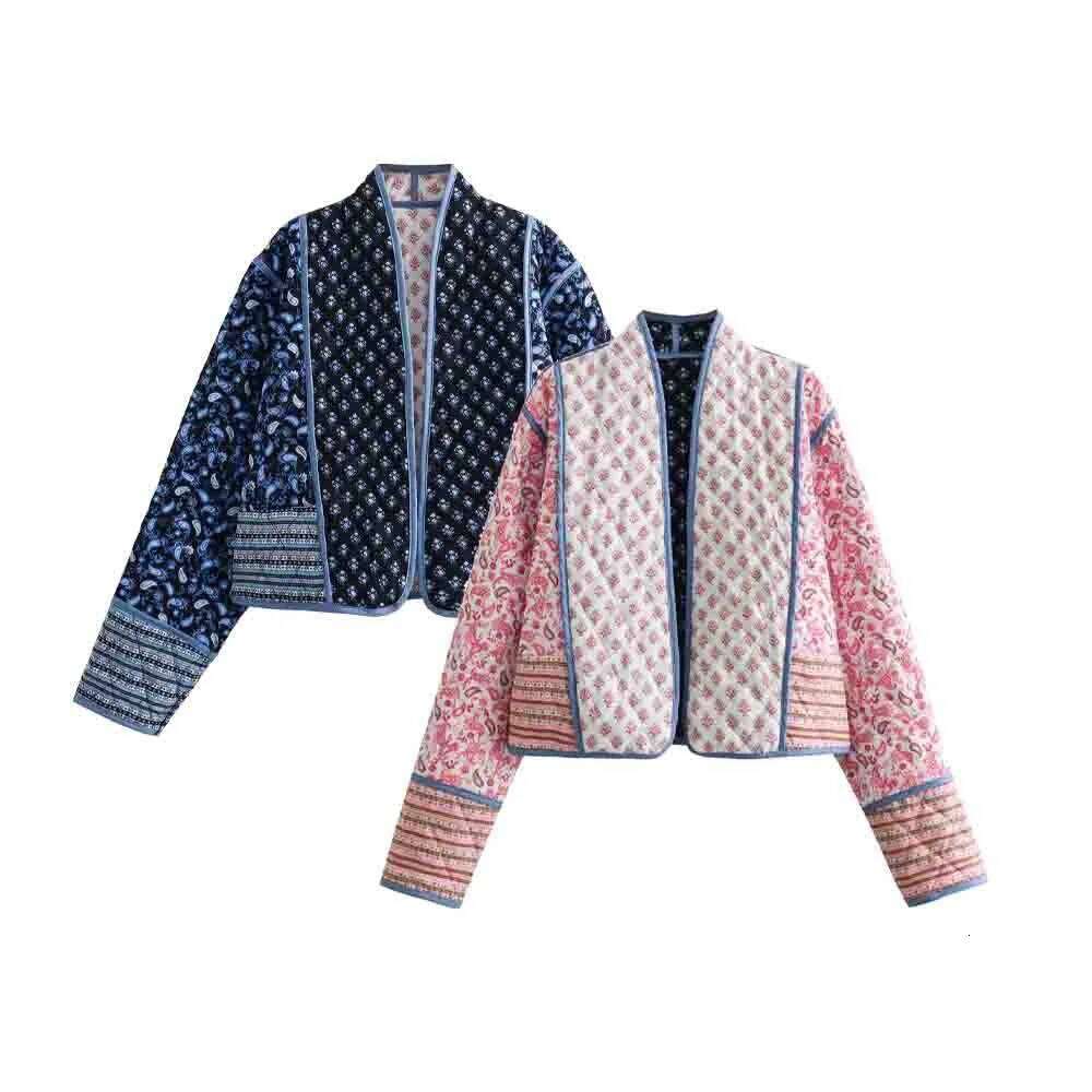 Autumn New Product Casual Women's Fashion Versatile Cardigan With Printed Cotton Coat On Both Sides Coats Designer Women