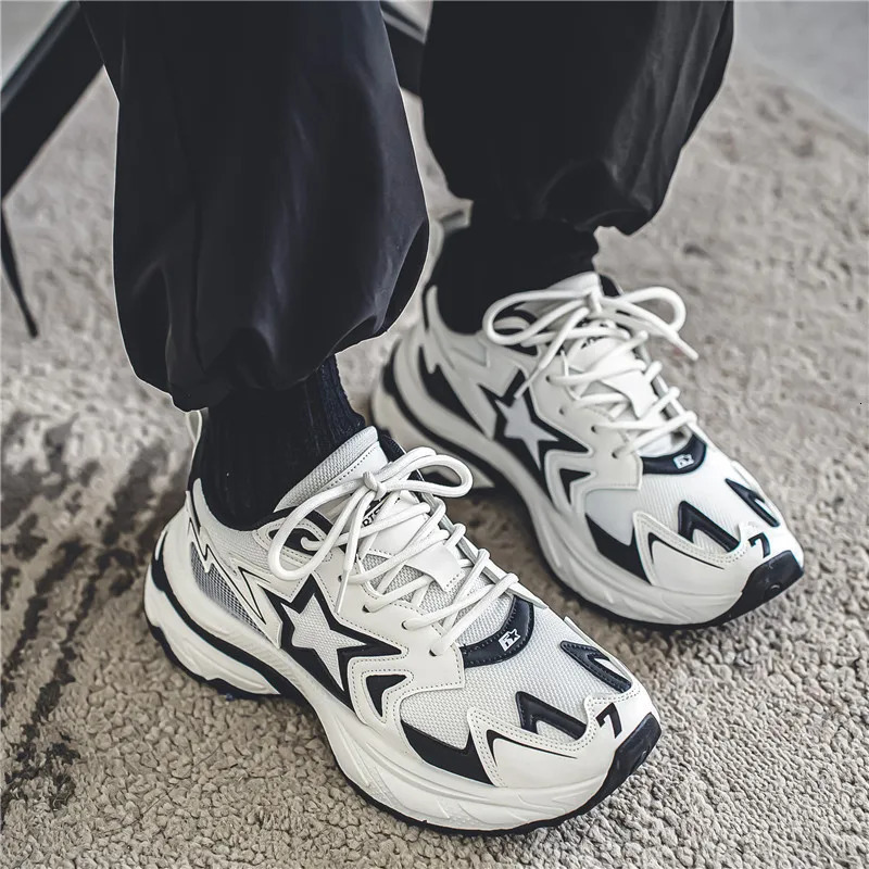 Autumn Men Casual Sneakers Stars Platform Vintage Shoes Tennis Running Sneakers Breathable Lace Up Sports Shoes For Male 3944 251023