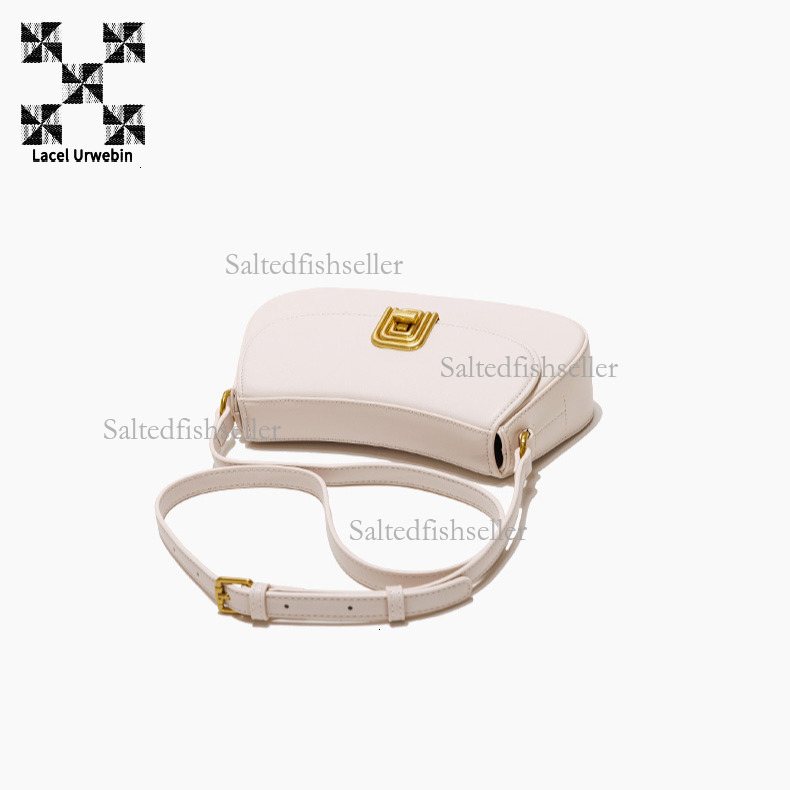 Lacel Urwebin Designer New Women's Saddle Bag Korean Fashion Handbag Commuter Simple Solid Color Single Shoulder Crossbody Bag PU Three Dimension