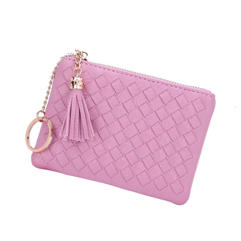 Luxury Brand Designer Bag Spring Summer New Zipper Small Coin Purse Simple Solid Color Lightweight Card Holder Handwoven Bag Cute Exquisite Women'
