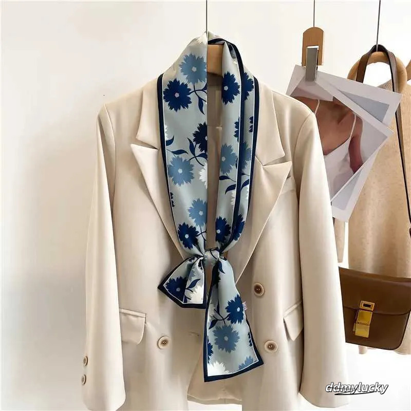 Elegant Oblong Silk Feel - Versatile Hair Accessory, Lightweight Neck Scarf For Women, Fashionable Bag Ribbon Ddmylucky