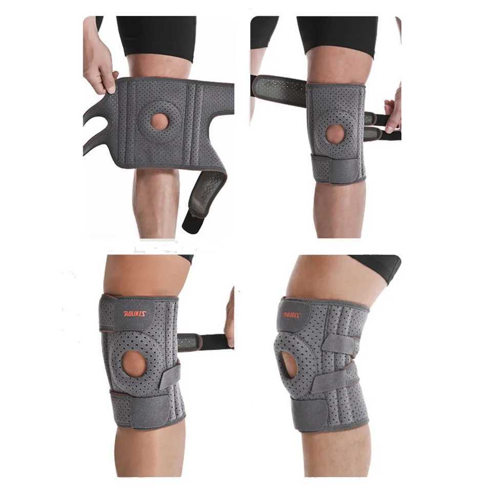 AOLIKES 1PCS NEW Knee Brace with Side Stabilizers Patella Gel PadsKnee Support for CyclingRunningClimbing Y251024