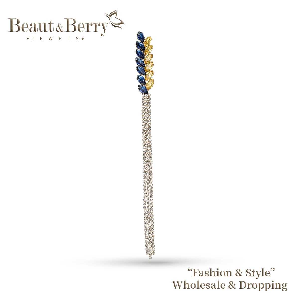 BeautBerry Ear of Wheat Brooches for Women Unisex Rhinestone Plant Dress Suit Pins Accessories Office Party Gifts J251115