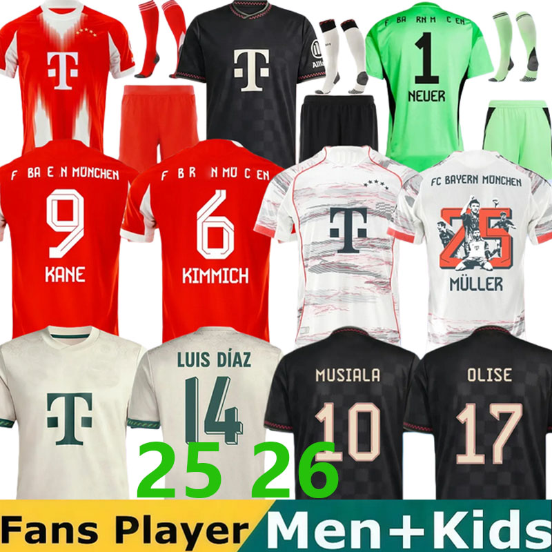 25 26 KANE Soccer jerseys 125th Oktoberfest MUSIALA OLISE COMAN KIMMICH SANE MULLER GNABRY 2024 2025 kids Kit Player version goalkeeper NEUER Football shirt