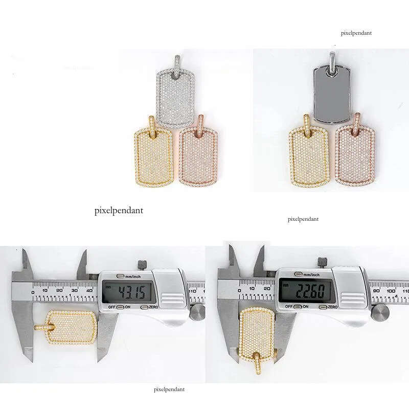 Tennis trendy pendant moissanite Cuban chain necklace hip-hop jewelry for men Gift A