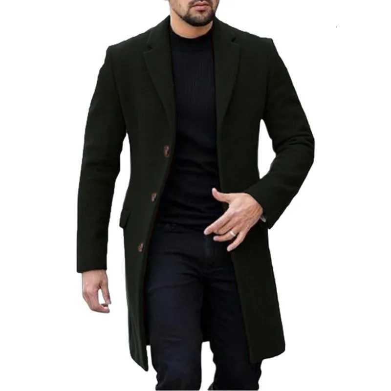 New Woolen Mens Coat Japanese and Korean Singlebreasted Cardigan Woolen Jackets for MenT251025